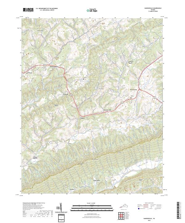Hansonville, VA — USGS 7.5-minute topo (2022)