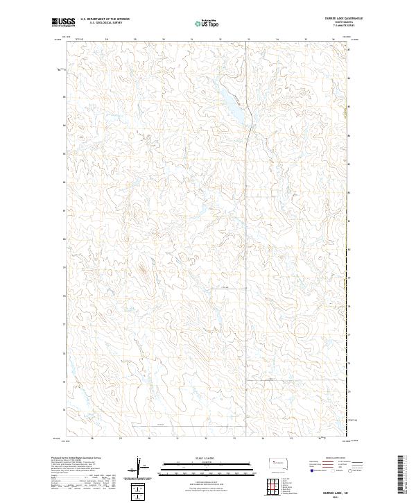 Durkee Lake, SD — USGS 7.5-minute topo (2021)