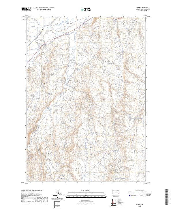 Harper, OR — USGS 7.5-minute topo (2023)
