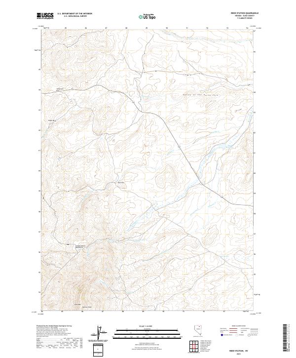 Reed Station, NV — USGS 7.5-minute topo (2021)