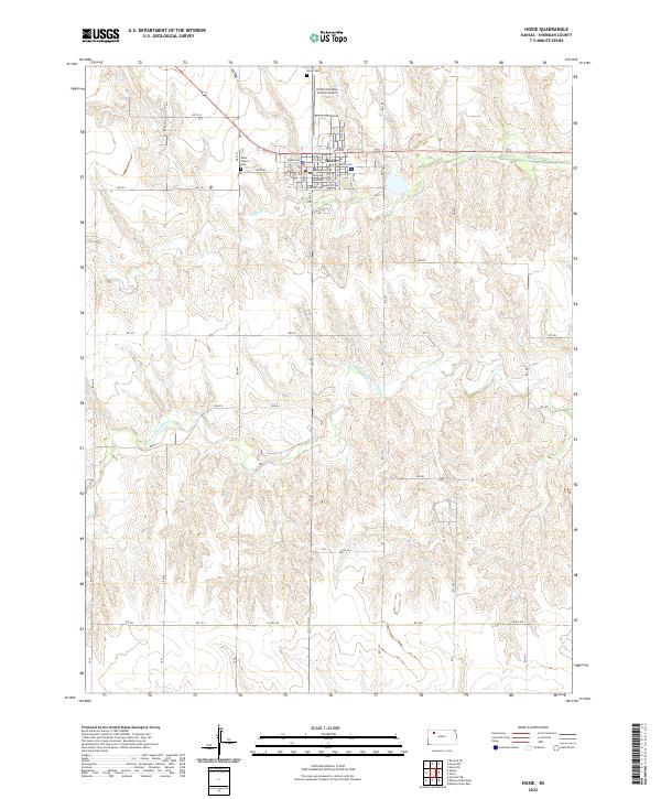 Hoxie, KS — USGS 7.5-minute topo (2022)