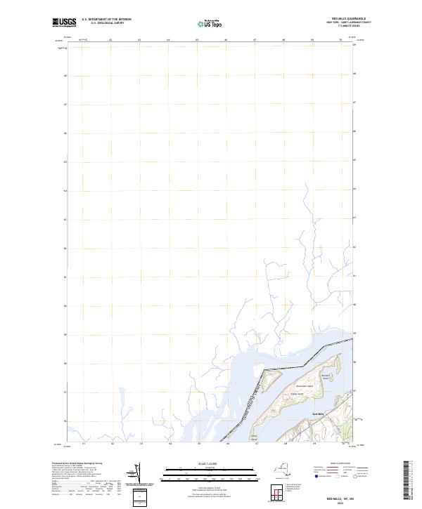 Red Mills, NY-ON — USGS 7.5-minute topo (2023)