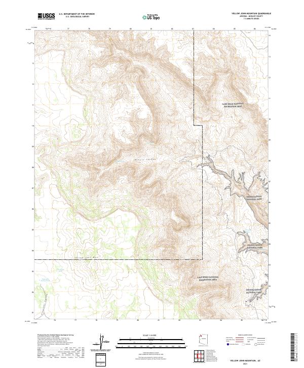 Yellow John Mountain, AZ — USGS 7.5-minute topo (2021)