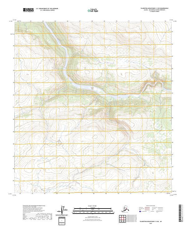 Talkeetna Mountains C-2 NE, AK — USGS 7.5-minute topo (2023)
