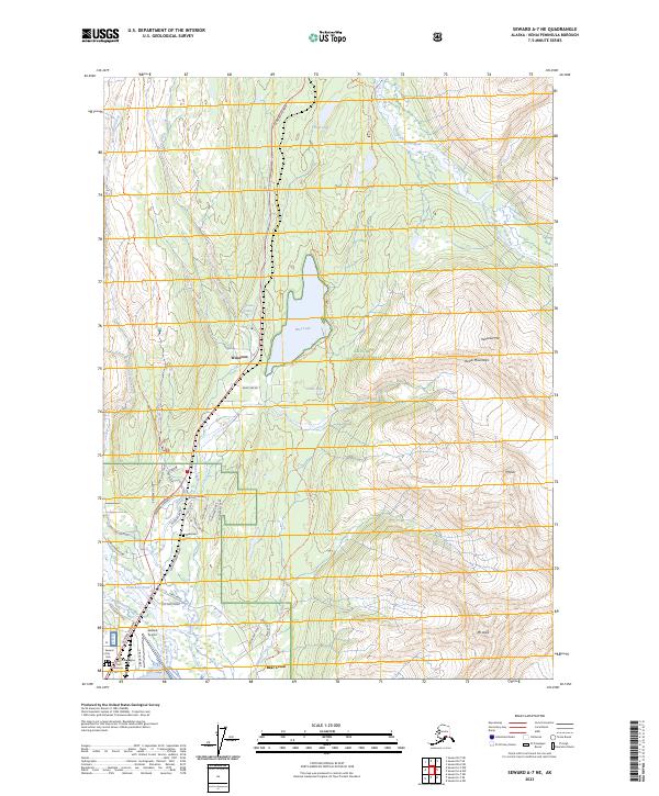 Seward A-7 NE, AK — USGS 7.5-minute topo (2023)