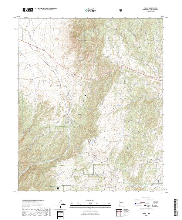 Nogal, NM — USGS 7.5-minute topo (2023)