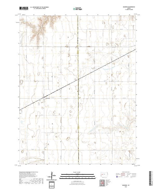 Manning, KS — USGS 7.5-minute topo (2022)
