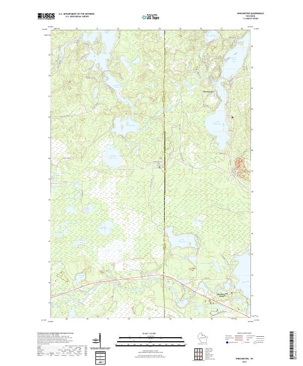 Winchester, WI — USGS 7.5-minute topo (2022)