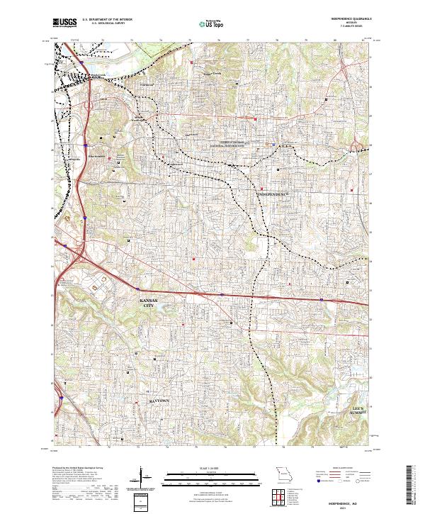Independence, MO — USGS 7.5-minute topo (2021)