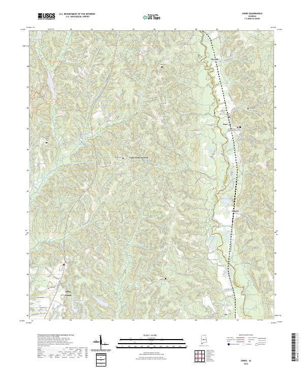 Jones, AL — USGS 7.5-minute topo (2024)