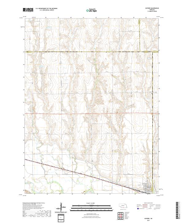 Oxford, NE — USGS 7.5-minute topo (2021)
