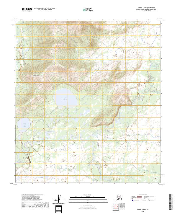 Medfra B-1 NE, AK — USGS 7.5-minute topo (2024)