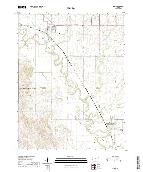 Glasco, KS — USGS 7.5-minute topo (2022)