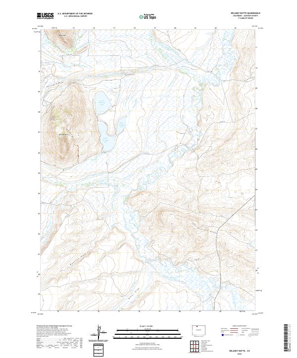 Delaney Butte, CO — USGS 7.5-minute topo (2022)