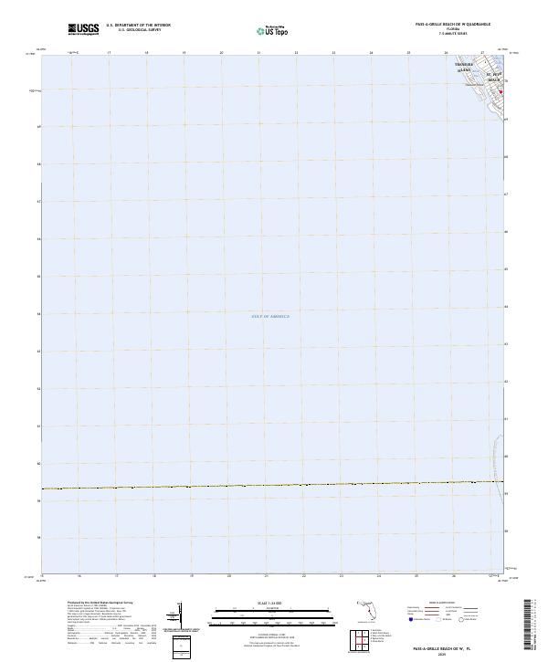 Pass-a-Grille Beach OE W, FL — USGS 7.5-minute topo (2025)