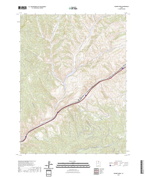 Heiners Creek, UT — USGS 7.5-minute topo (2023)