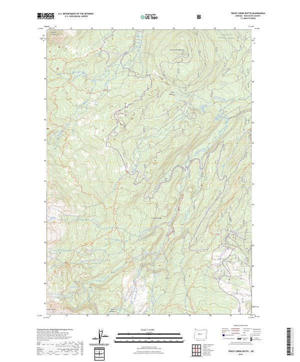 Trout Creek Butte, OR — USGS 7.5-minute topo (2023)