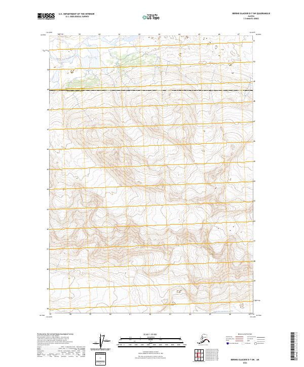 Bering Glacier D-7 SW, AK — USGS 7.5-minute topo (2024)