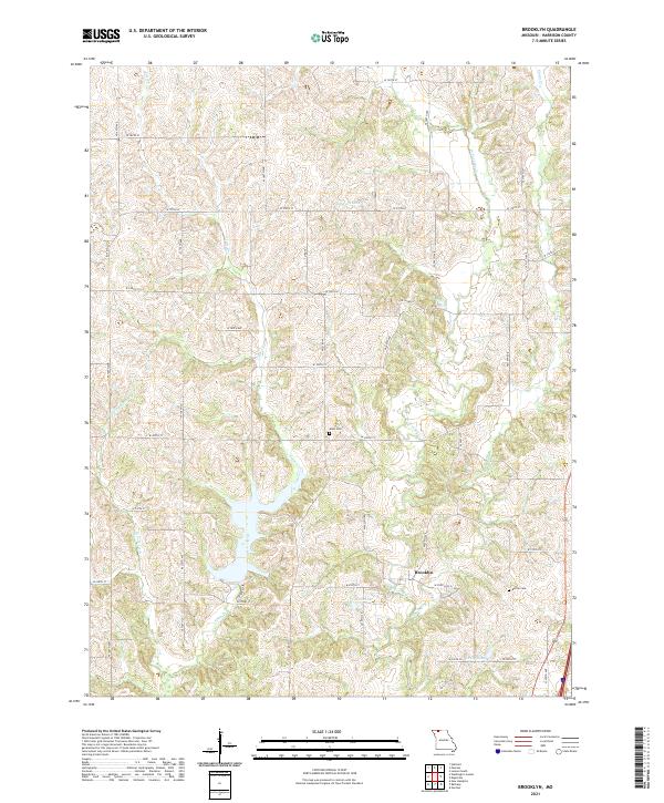 Brooklyn, MO — USGS 7.5-minute topo (2021)