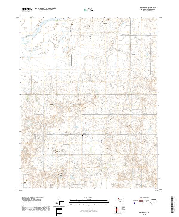 Rosston NE, OK — USGS 7.5-minute topo (2022)