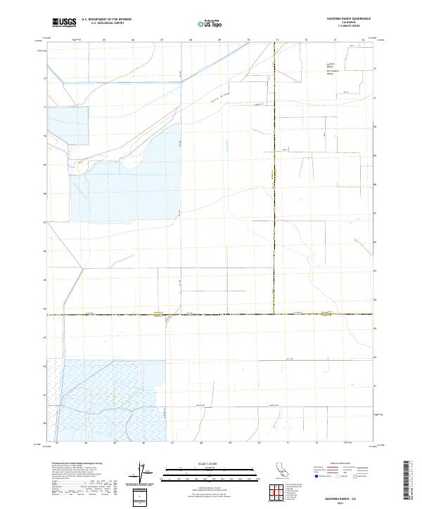 Hacienda Ranch, CA — USGS 7.5-minute topo (2021)