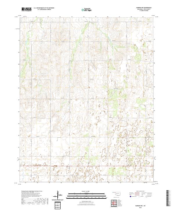 Harmon NW, OK — USGS 7.5-minute topo (2022)