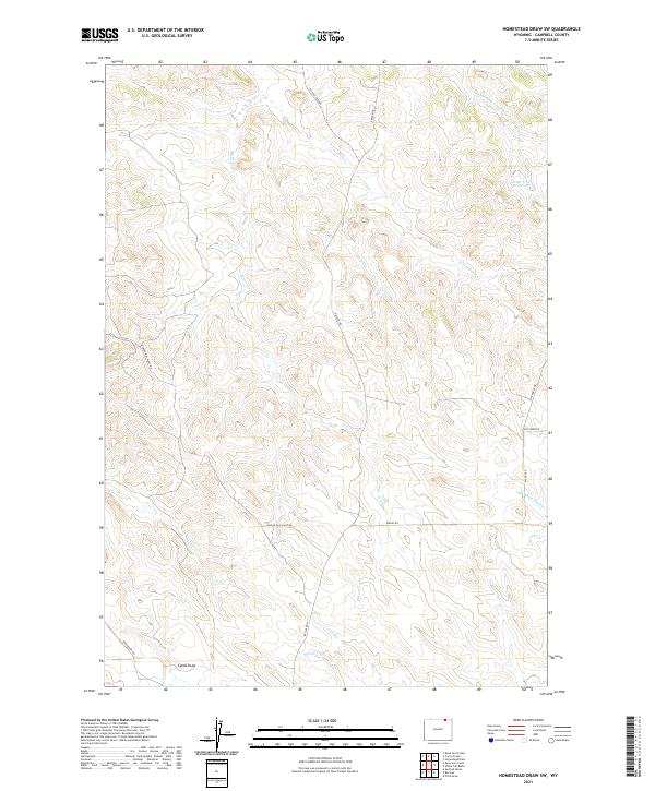 Homestead Draw SW, WY — USGS 7.5-minute topo (2021)