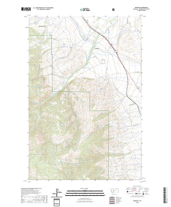 Winston, MT — USGS 7.5-minute topo (2024)