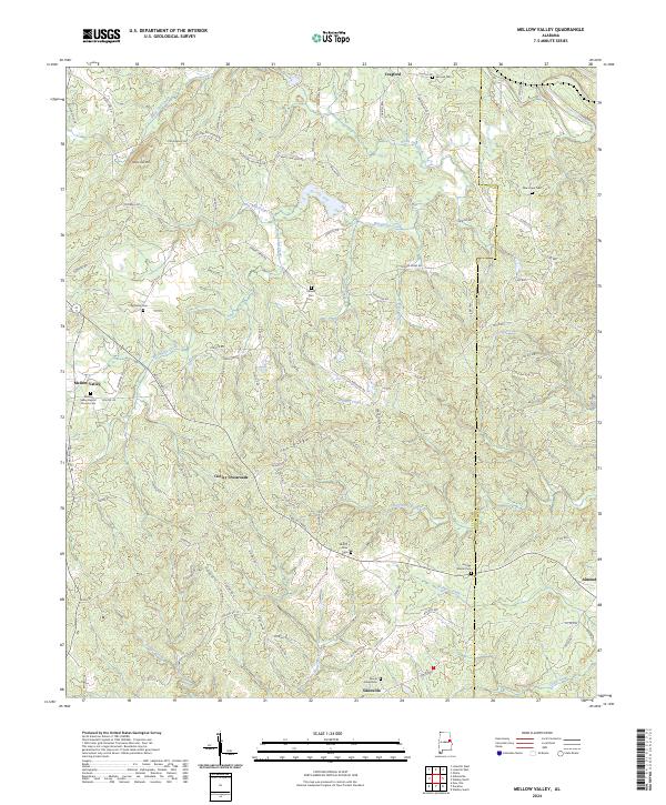 Mellow Valley, AL — USGS 7.5-minute topo (2024)