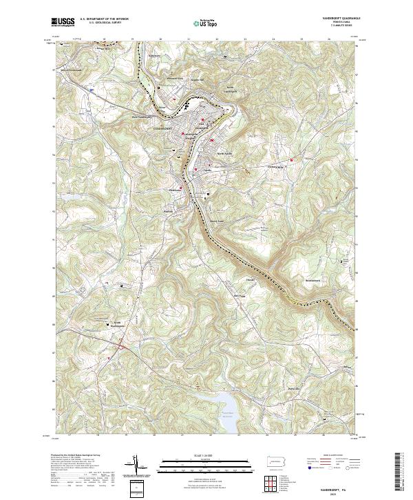 Vandergrift, PA — USGS 7.5-minute topo (2023)