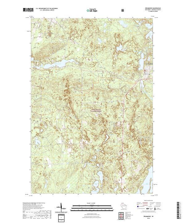Drummond, WI — USGS 7.5-minute topo (2022)