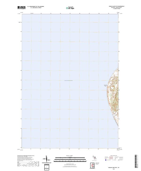 Hamlin Lake OE W, MI — USGS 7.5-minute topo (2023)