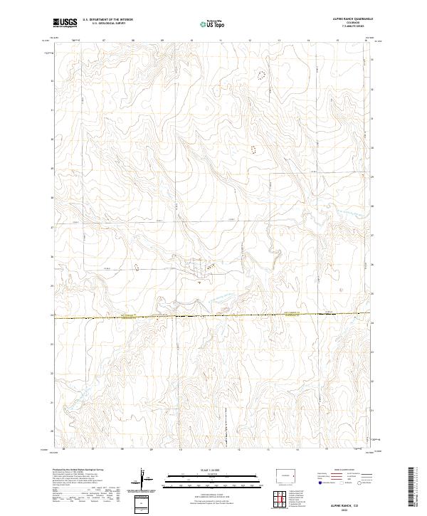 Alpine Ranch, CO — USGS 7.5-minute topo (2022)