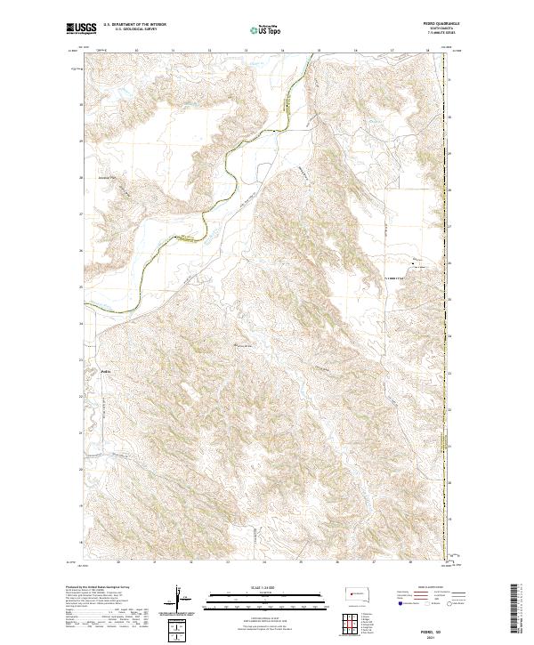 Pedro, SD — USGS 7.5-minute topo (2021)