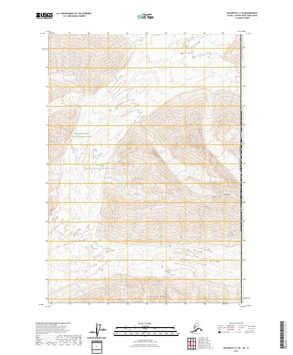 McCarthy A-1 SE, AK-YT — USGS 7.5-minute topo (2023)