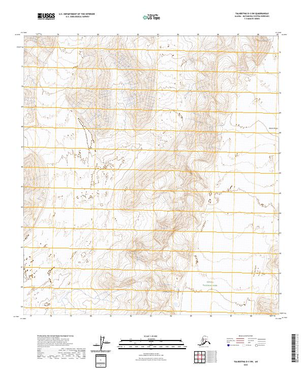 Talkeetna D-3 SW, AK — USGS 7.5-minute topo (2023)