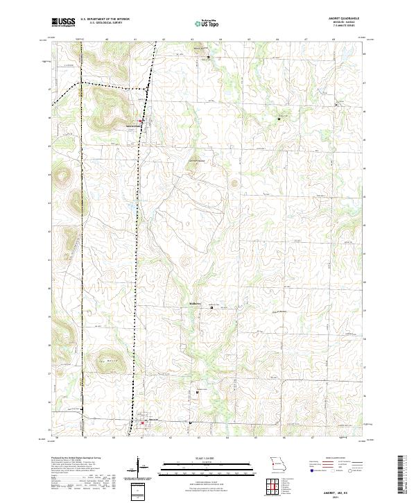 Amoret, MO-KS — USGS 7.5-minute topo (2021)