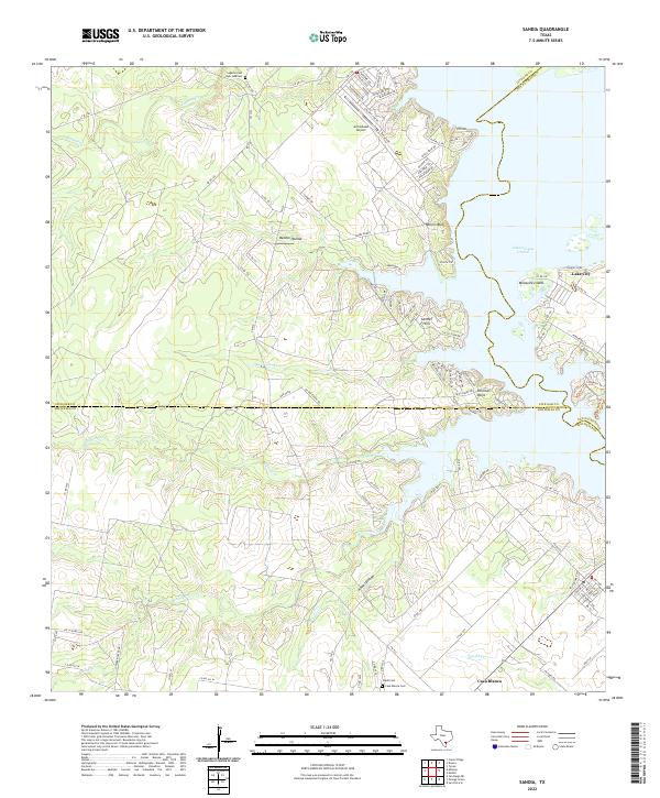 Sandia, TX — USGS 7.5-minute topo (2022)