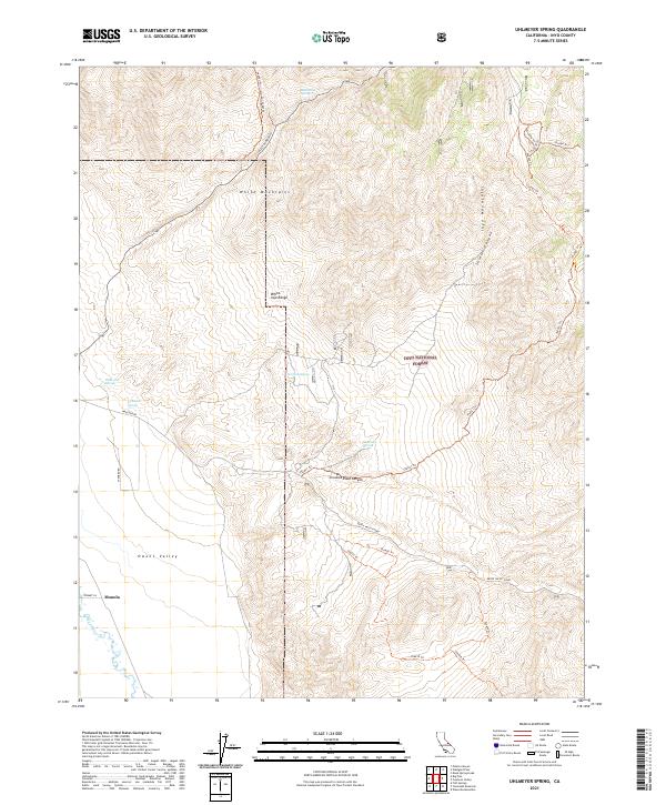 Uhlmeyer Spring, CA — USGS 7.5-minute topo (2021)