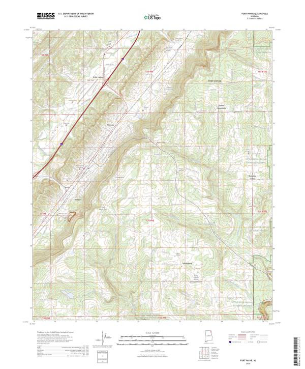 Fort Payne, AL — USGS 7.5-minute topo (2026)
