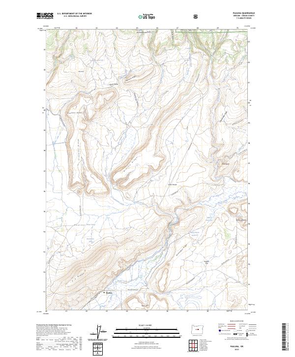 Paulina, OR — USGS 7.5-minute topo (2023)