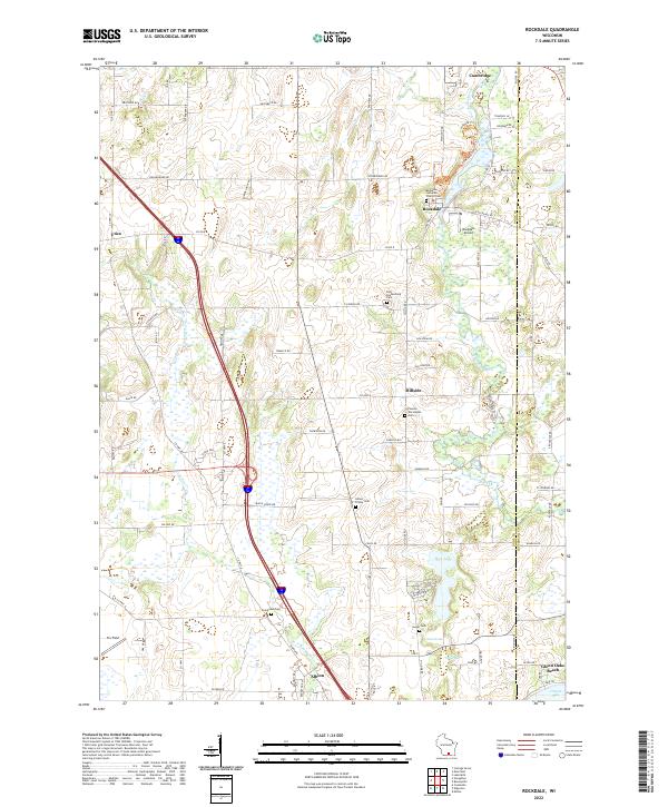 Rockdale, WI — USGS 7.5-minute topo (2022)