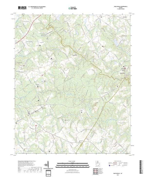 High Shoals, GA — USGS 7.5-minute topo (2024)