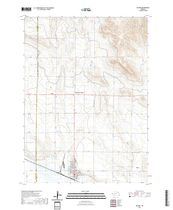 Bayard, NE — USGS 7.5-minute topo (2021)