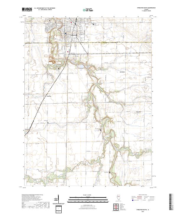 Streator South, IL — USGS 7.5-minute topo (2024)