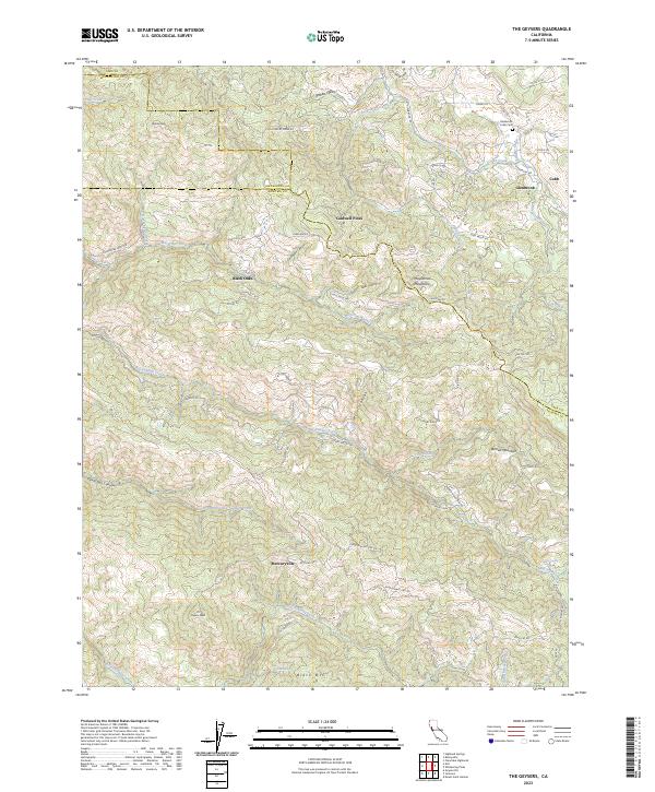 The Geysers, CA — USGS 7.5-minute topo (2023)