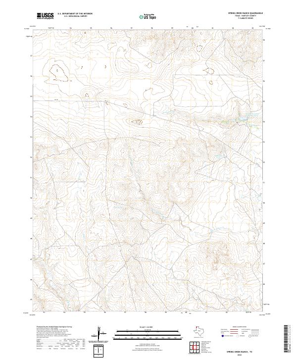 Spring Creek Ranch, TX — USGS 7.5-minute topo (2022)