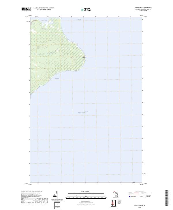 Point Isabelle, MI — USGS 7.5-minute topo (2023)