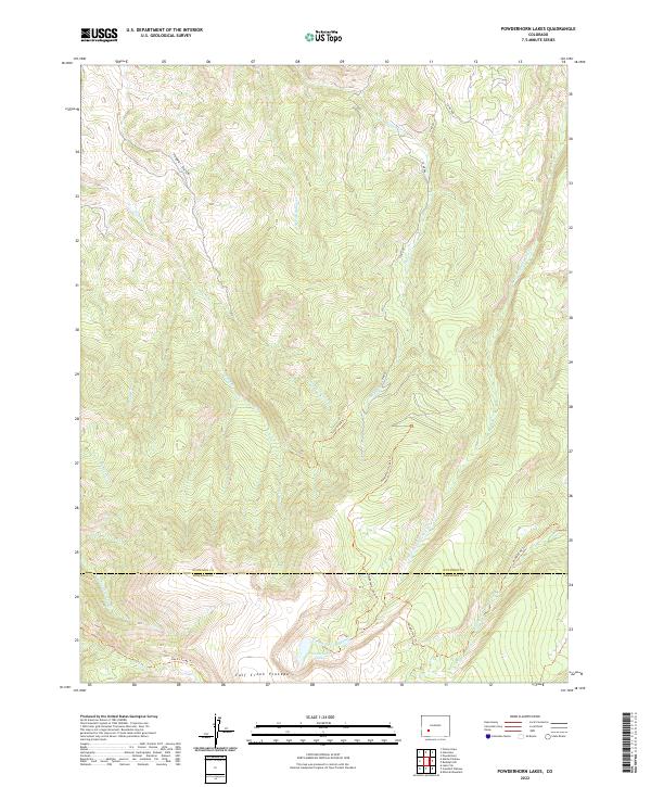 Powderhorn Lakes, CO — USGS 7.5-minute topo (2022)