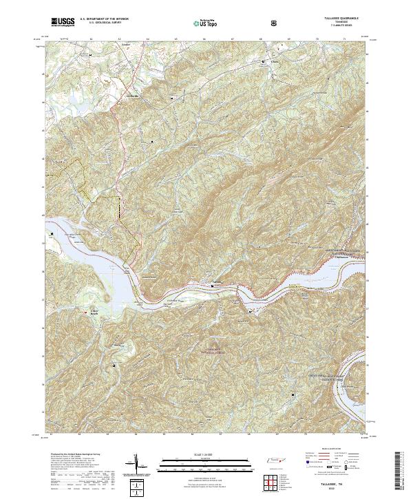 Tallassee, TN — USGS 7.5-minute topo (2022)